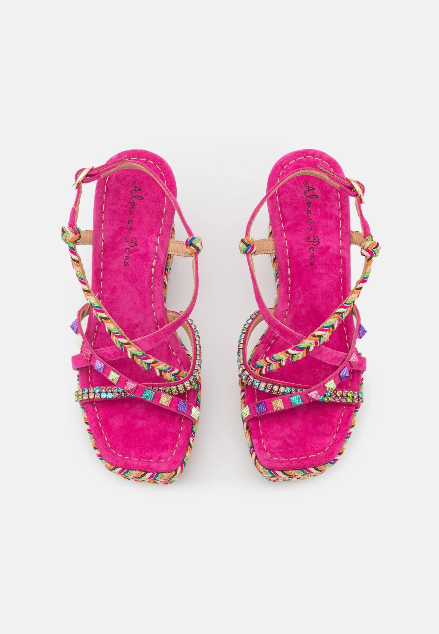 Alma En Pena Sandalen Met Plateauzool - Fuxia 8 Alma En Pena Sandalen Met Plateauzool - Fuxia - Afbeelding 6