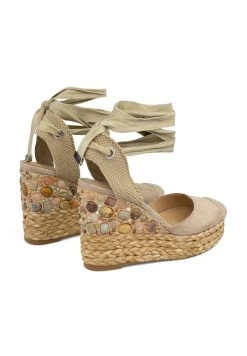 Alma En Pena Lacunza - Sandalen Met Sleehak - Arena -Alma En Pena 35bee894f1364ff799cc30331294ba03