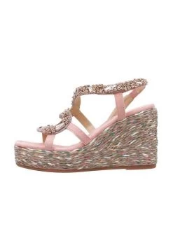 Alma En Pena Sandalen Met Sleehak - Pink