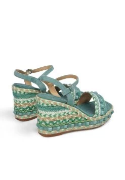Alma En Pena Sevillano - Sandalen Met Sleehak - Verde -Alma En Pena b9074d8a62de489aa74740939be6ba82