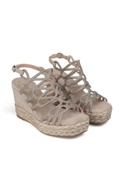 Alma En Pena Dominguez - Sandalen Met Sleehak - Taupe -Alma En Pena dbbe2c02aedf495aaf6a02e540a91d1c