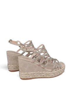 Alma En Pena Dominguez - Sandalen Met Sleehak - Taupe -Alma En Pena e4bc056ff6ee4112ad5d0db837604299