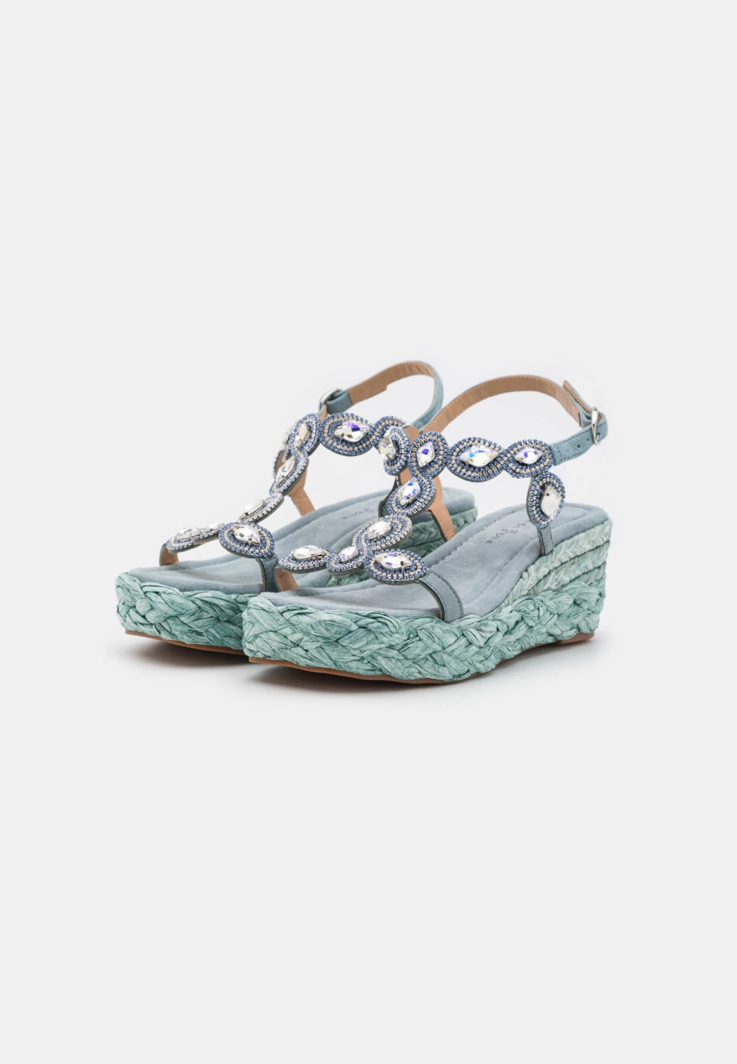Alma En Pena Sandalen Met Sleehak - Sky 5 Alma En Pena Sandalen Met Sleehak - Sky - Afbeelding 3